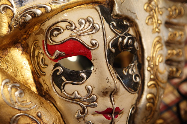 箱根 ガラスの森美術館 ヴェネチア仮面 イタリア置物