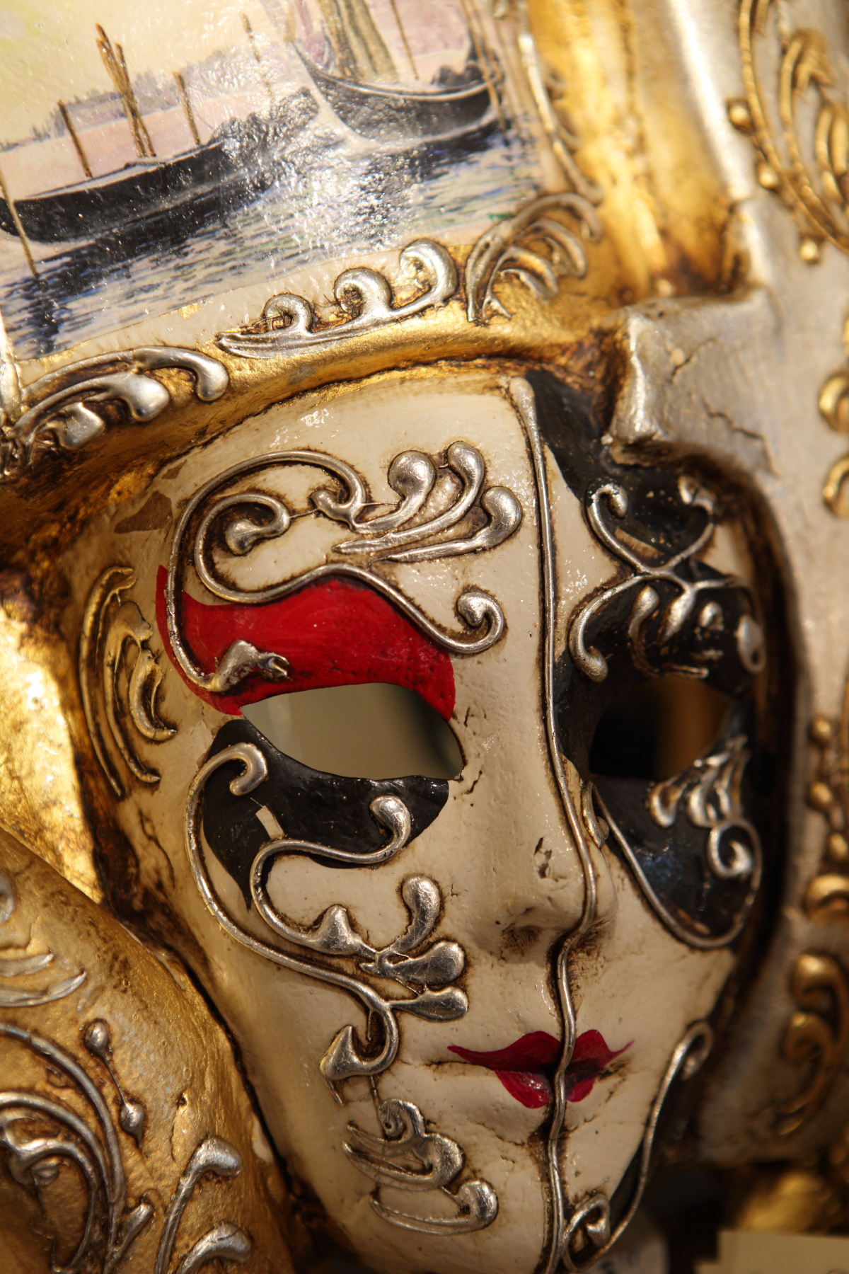 箱根 ガラスの森美術館 ヴェネチア仮面 イタリア置物