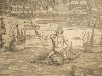 ヤコボ・デ・バルバリ「ヴェネチア俯瞰図」（部分） 1500年